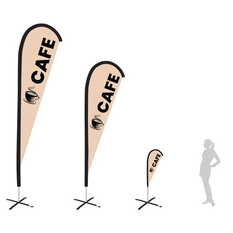 cafe beige teardop flag