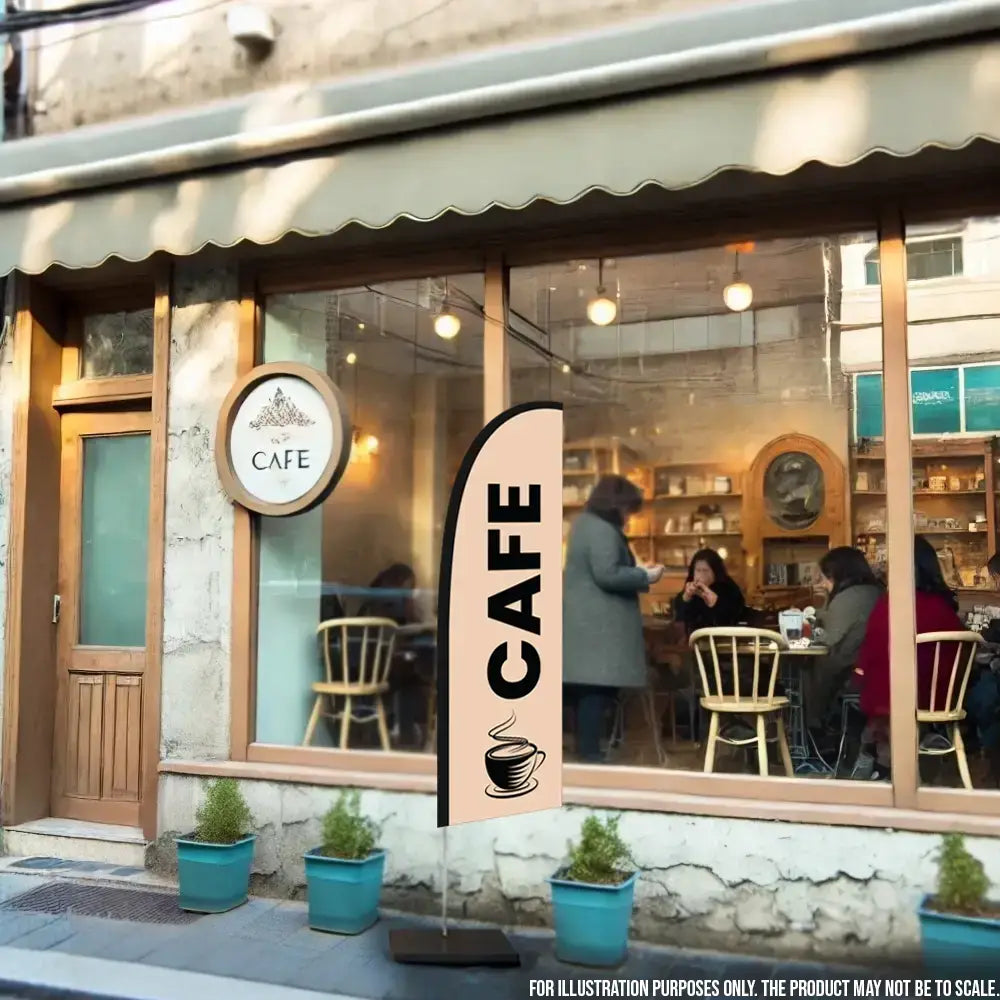 cafe beigefeather flag cafe