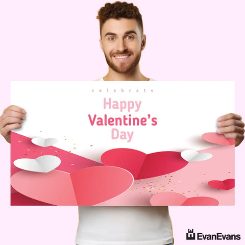 celebrate valentines day corflute poster