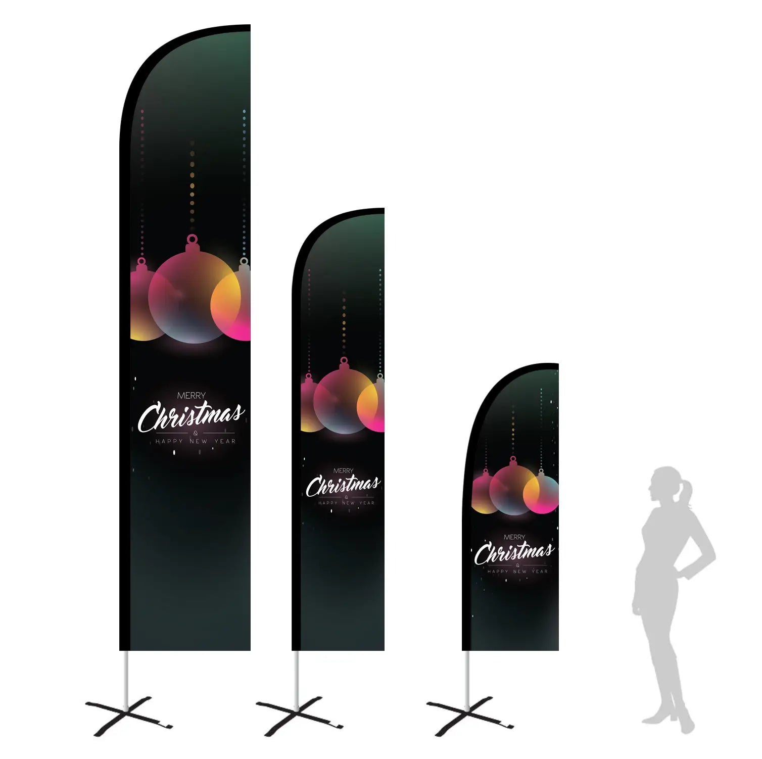 christmas balls merry christmas feather flags