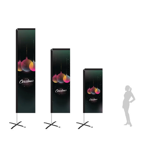 christmas balls merry christmas rectangle flag