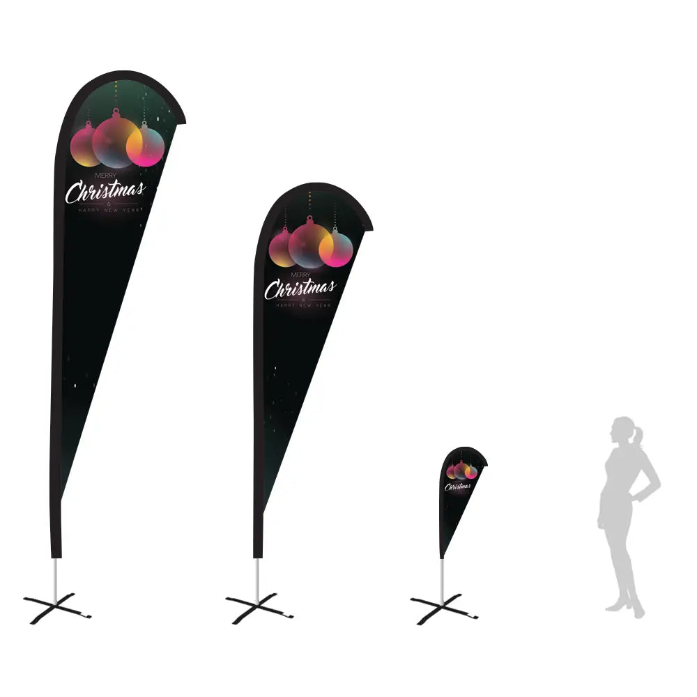 christmas balls merry christmas teardrop flag