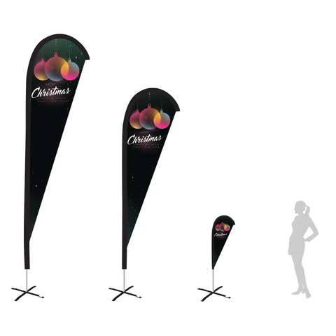 christmas balls merry christmas teardrop flag