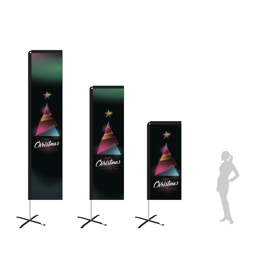 christmas tree merry christmas rectangle flag