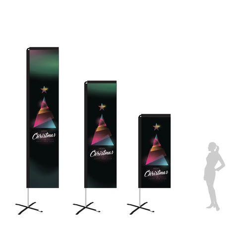 christmas tree merry christmas rectangle flag