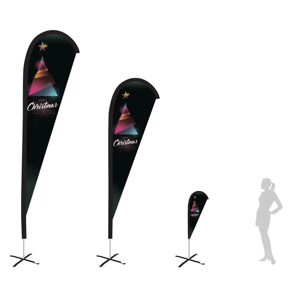 christmas tree merry christmas teardrop flag