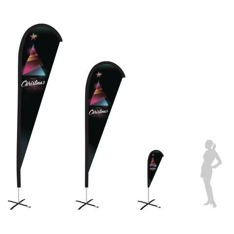 christmas tree merry christmas teardrop flag