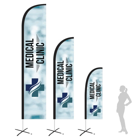 clinic white feather flag