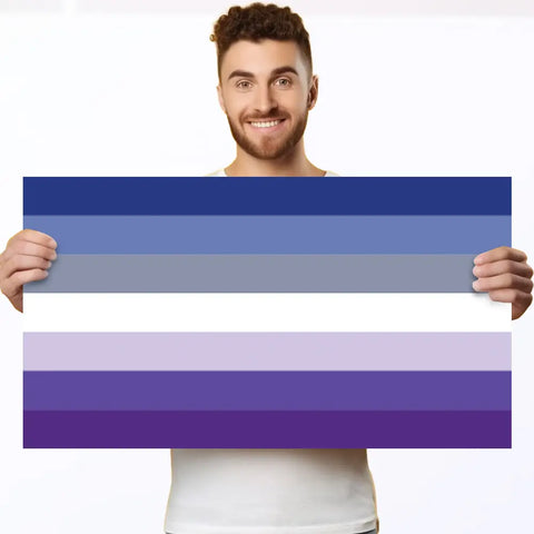 corflute blue butch lesbian pride poster