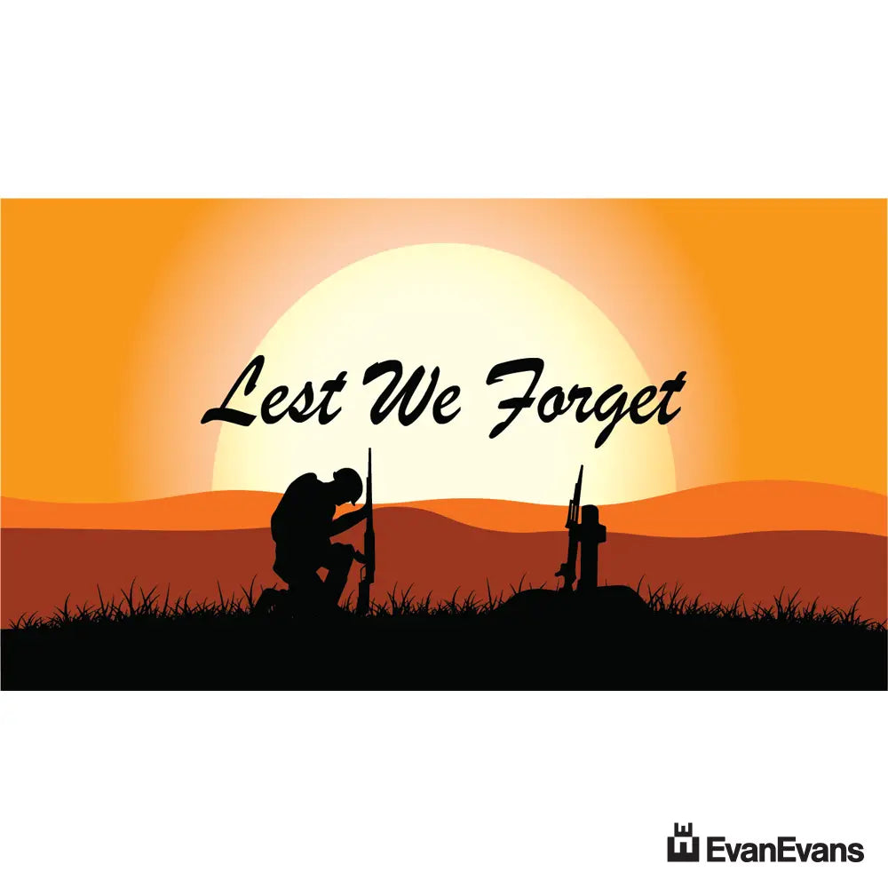 corflute lest we forget anzac day poster