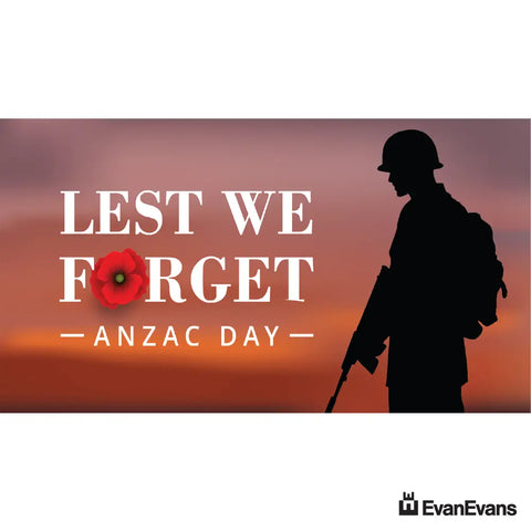 corflute soldier and poppy anzac day poster