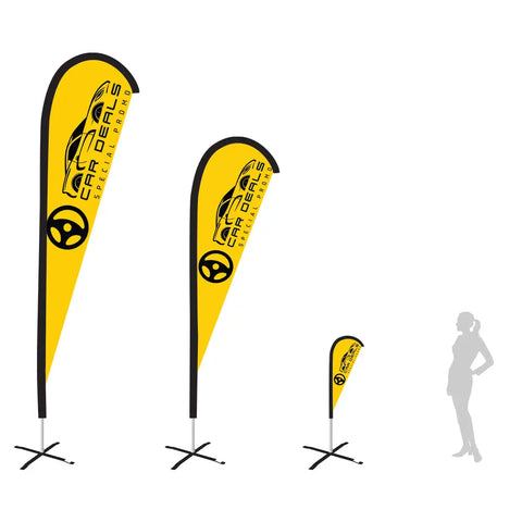 deals yellow teardrop flag