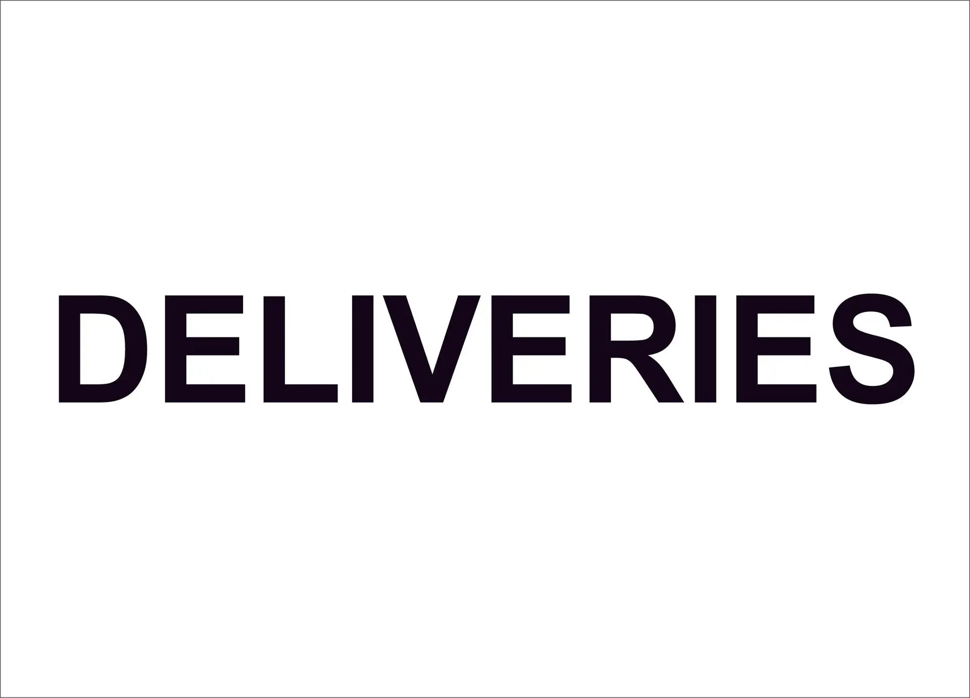 deliveries construction sign