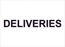 deliveries construction sign