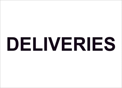 deliveries construction sign