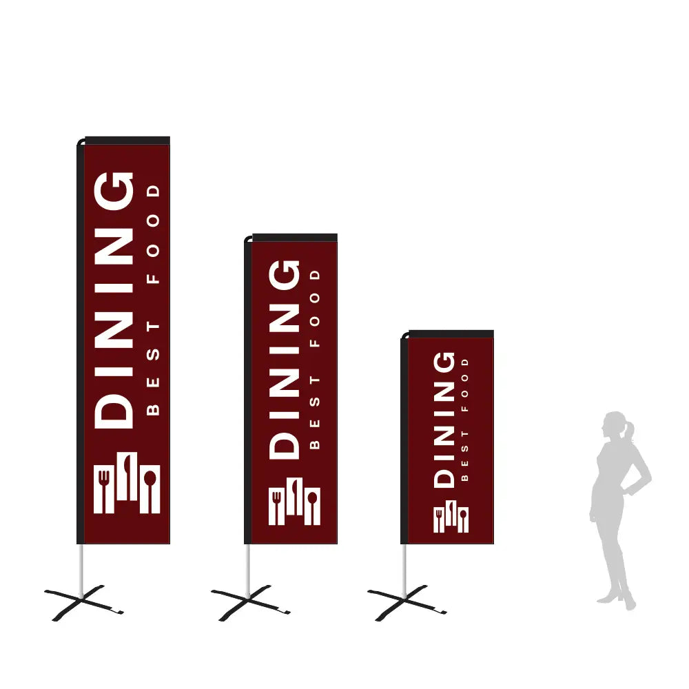 dining dark red rectangle flag