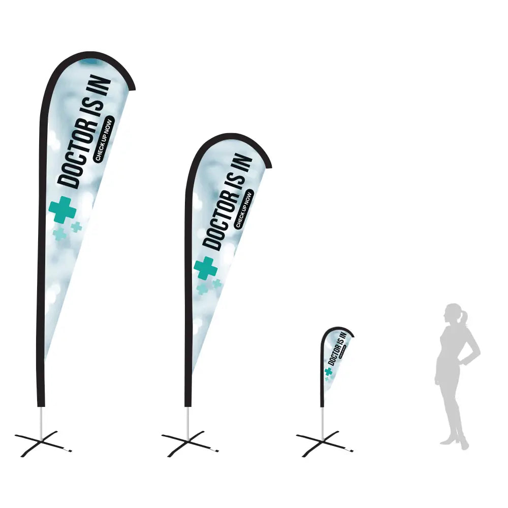 doctor white teardrop flag