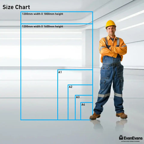 evan evans construction sign size chart portrait