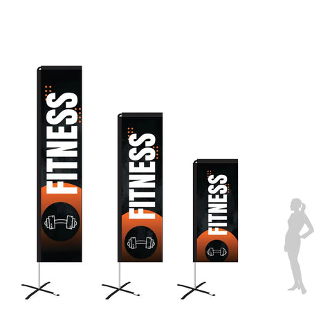 fitness black rectangle flag