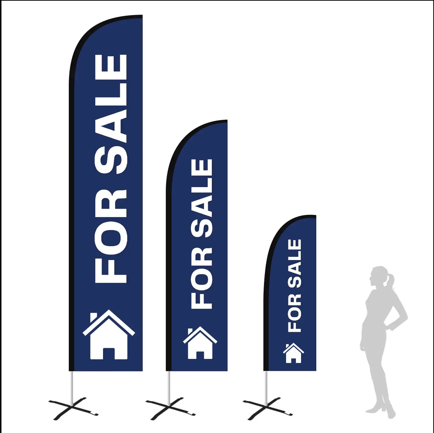 for sale blue feather flag