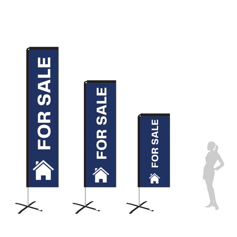 for sale blue rectangle flag