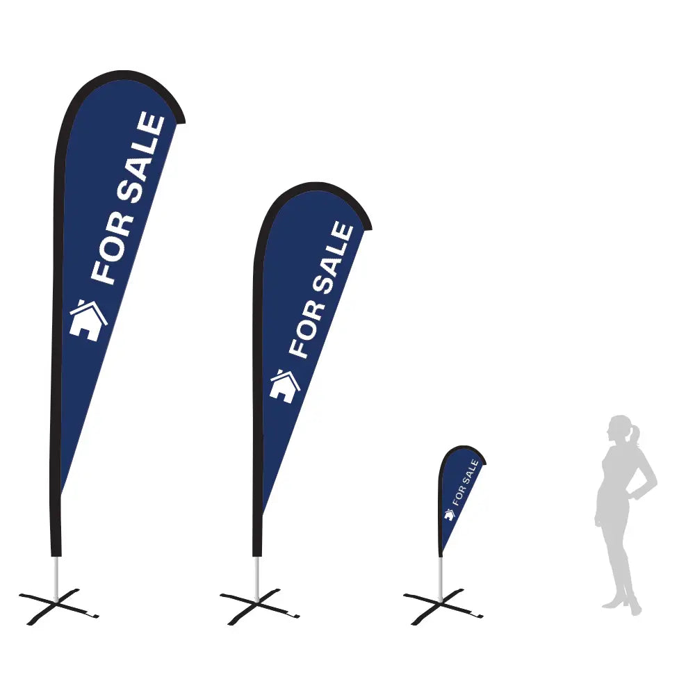 for sale blue teardrop flag