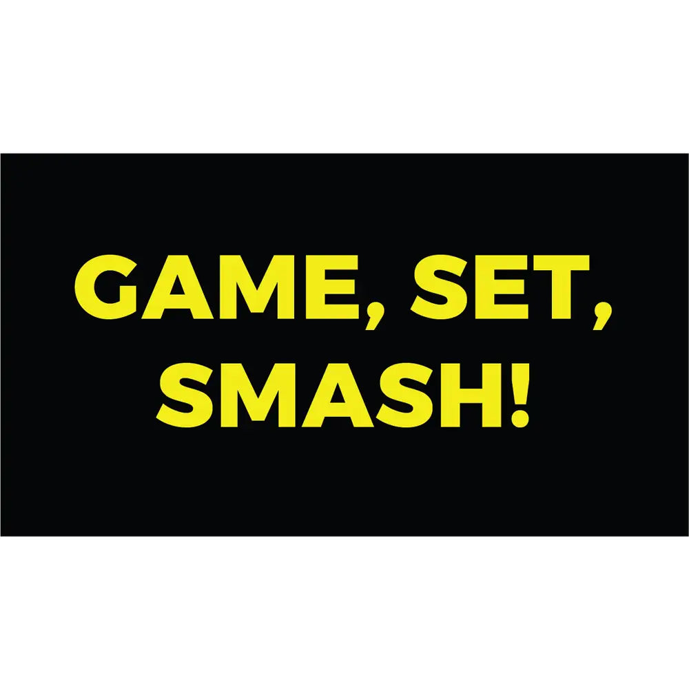 game set smash sporting corflute poster