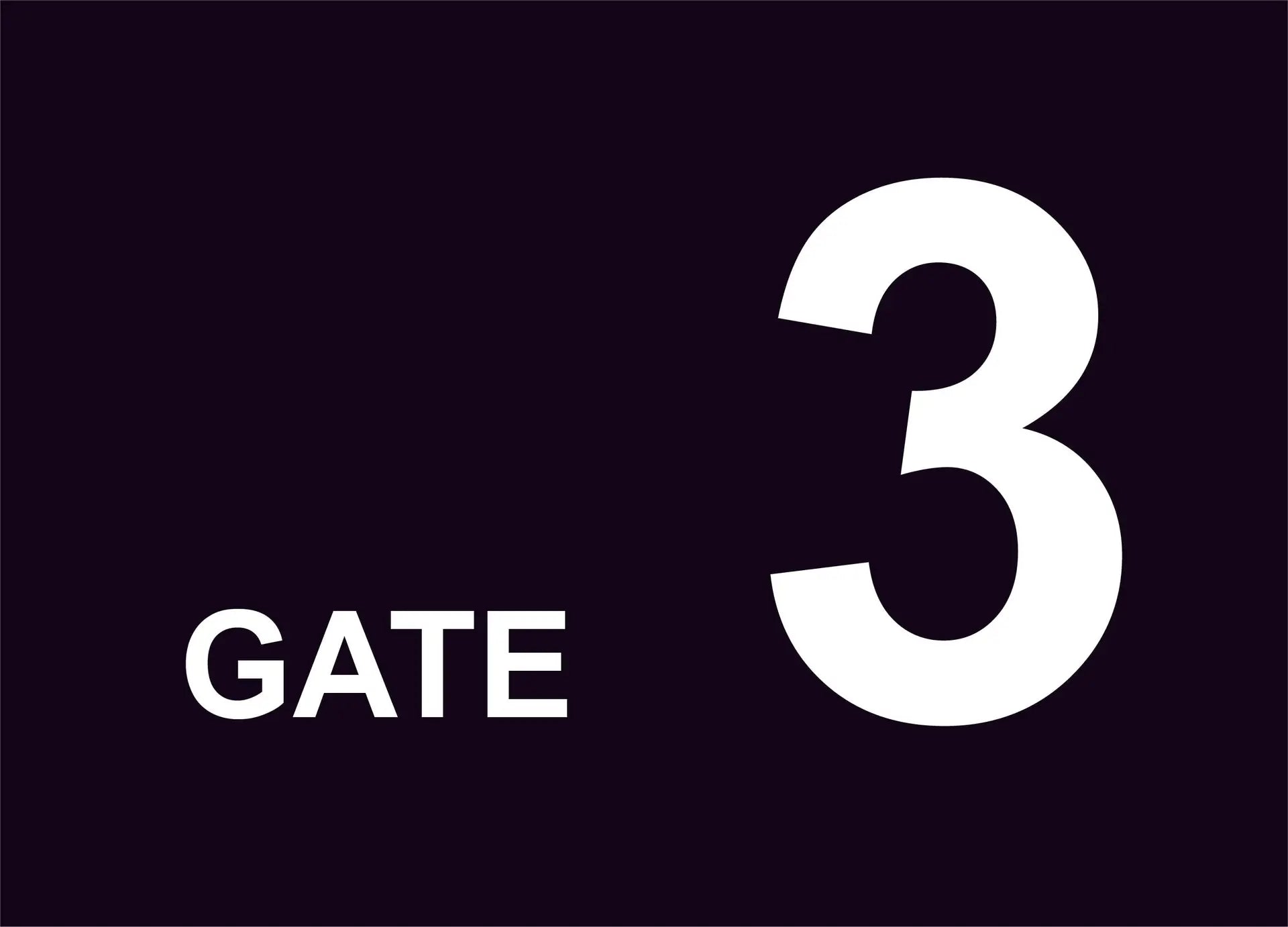 gate 3 construction sign