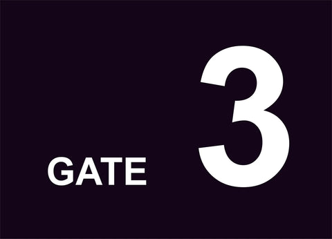 gate 3 construction sign