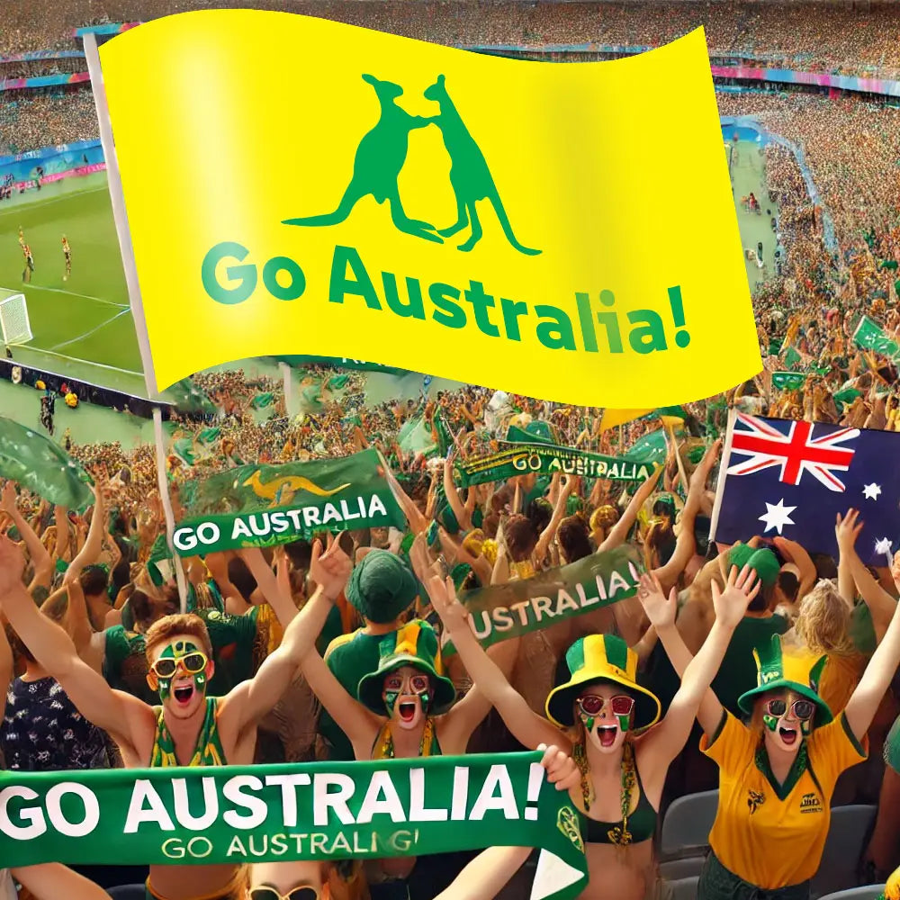 go Australia gold yellow kangaroo