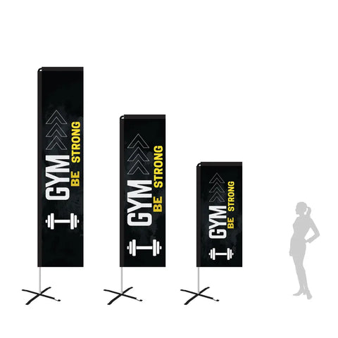 gym black rectangle flag