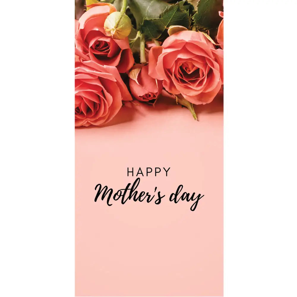 happy mothers day knitted polyester flag in portrait