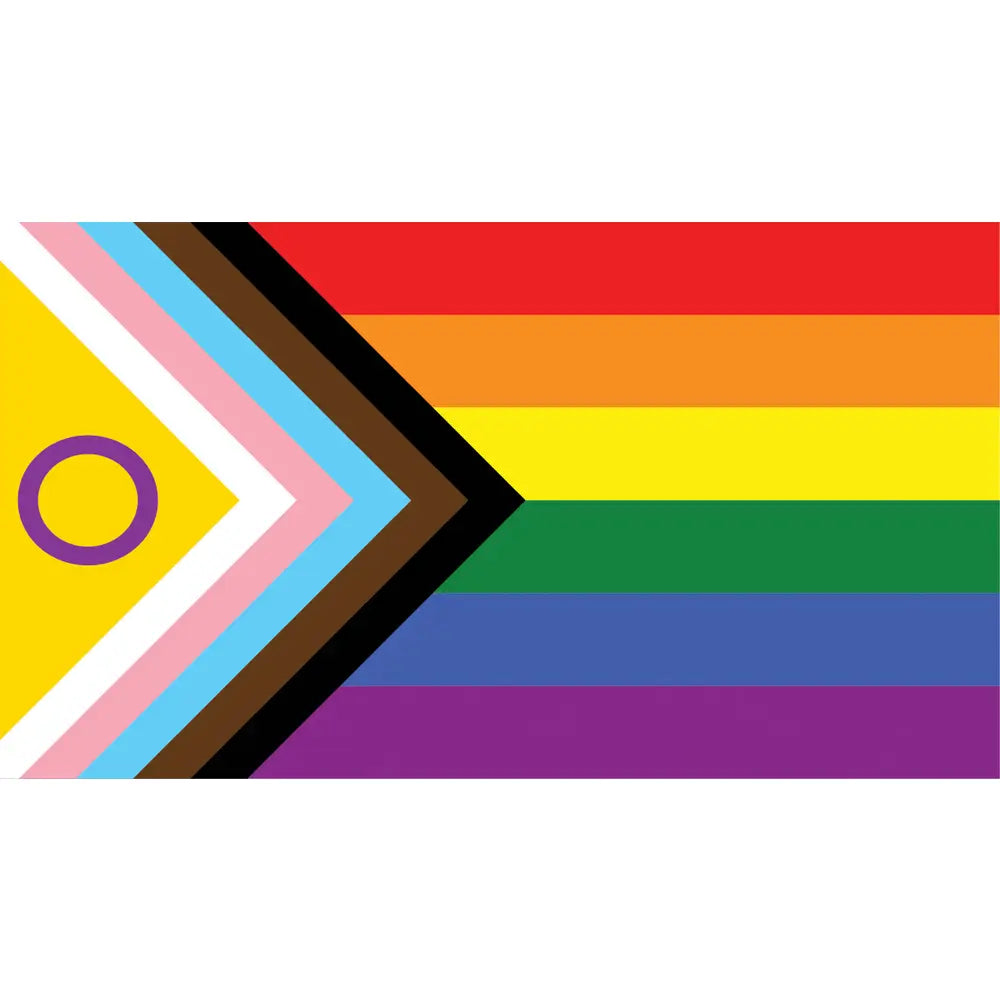 intersex inclusive progress pride corflute poster