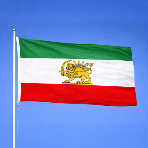 Persian Lion & Sun Flag – Historic Iran Flag