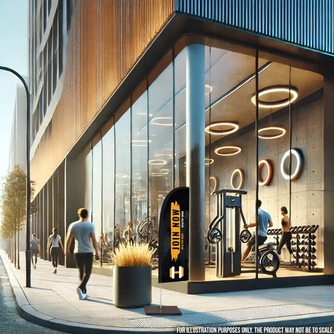 join now black feather flag gym