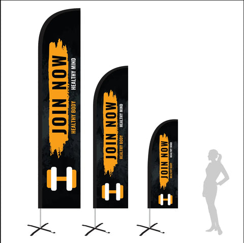 join now black feather flag