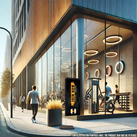 join now black rectangle flag gym