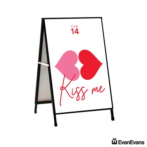 kiss me a frame sign