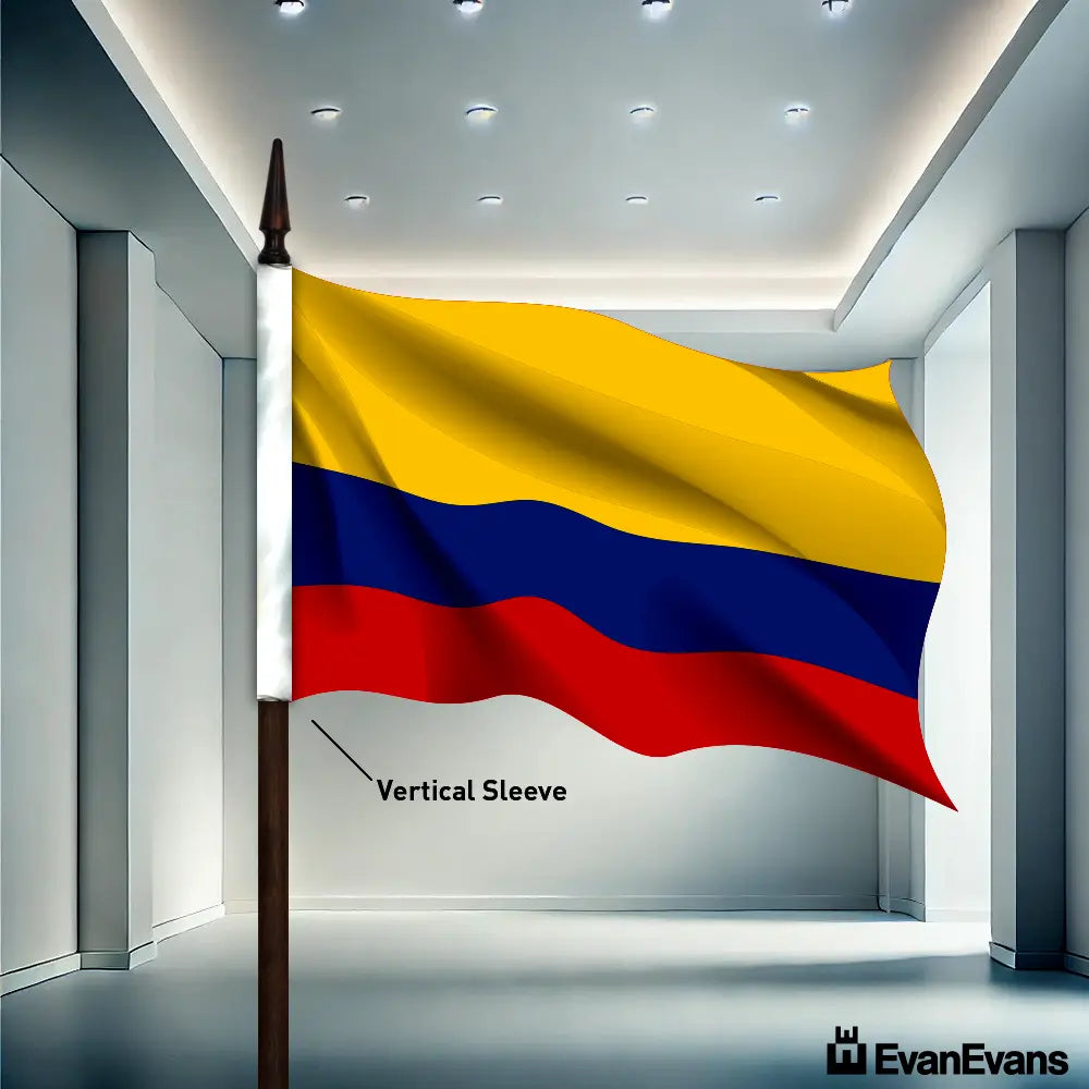 knitted polyester Colombia flag vertical sleeve
