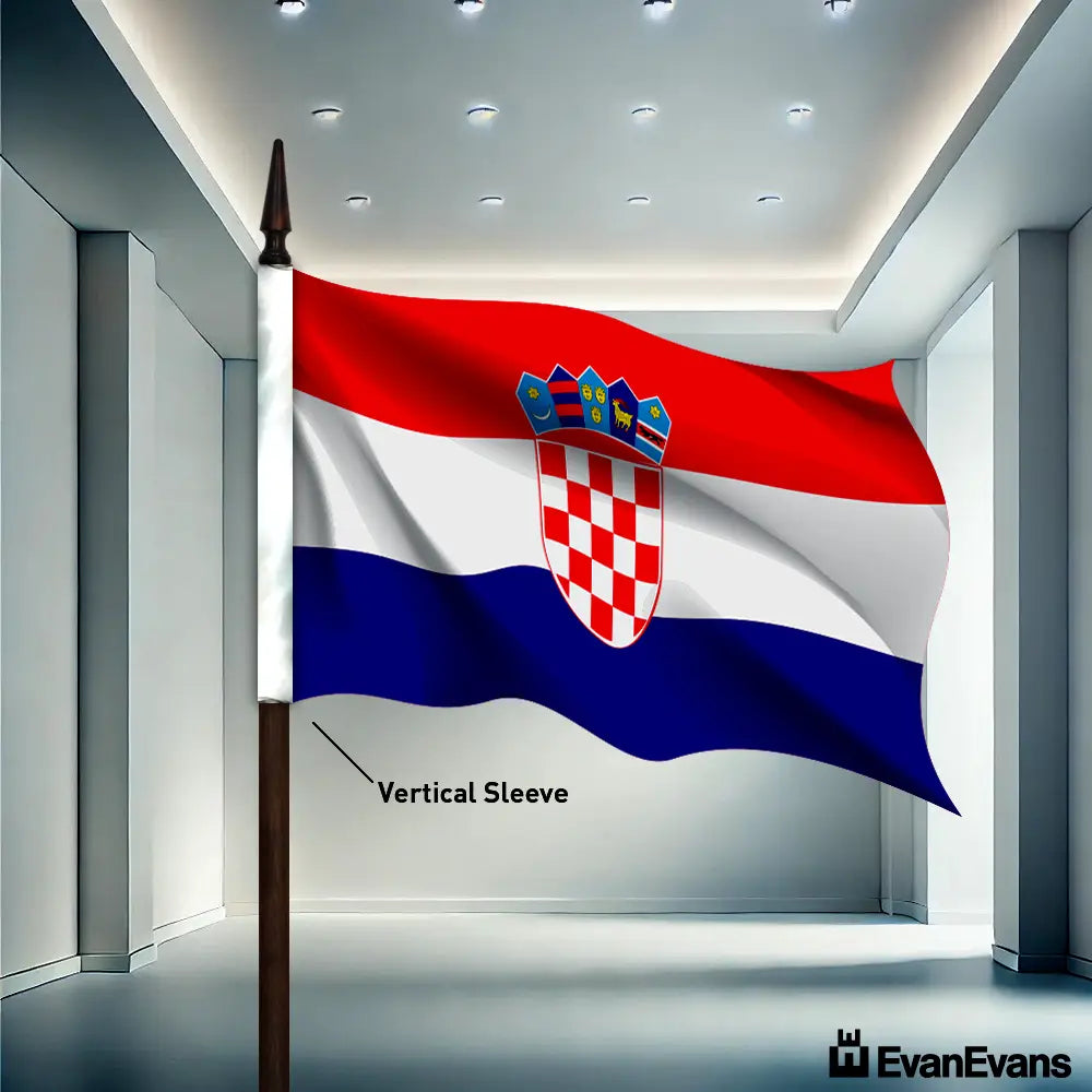 knitted polyester Croatia flag vertical sleeve