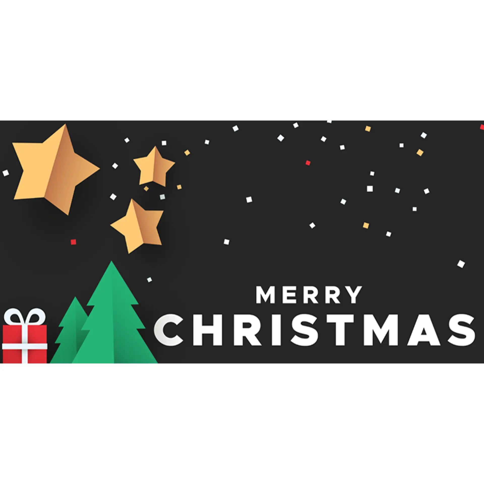 knitted polyester black landscape merry christmas flag