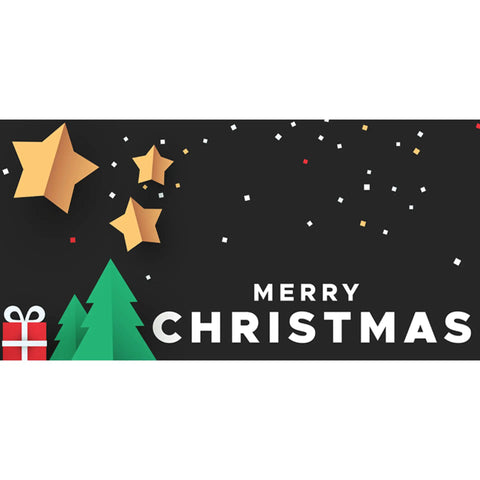 knitted polyester black landscape merry christmas flag