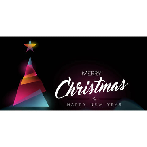 knitted polyester christmas tree landscape merry christmas flag