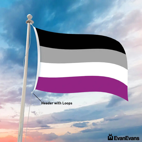 knitted polyester lgbt asexual flag header with loops