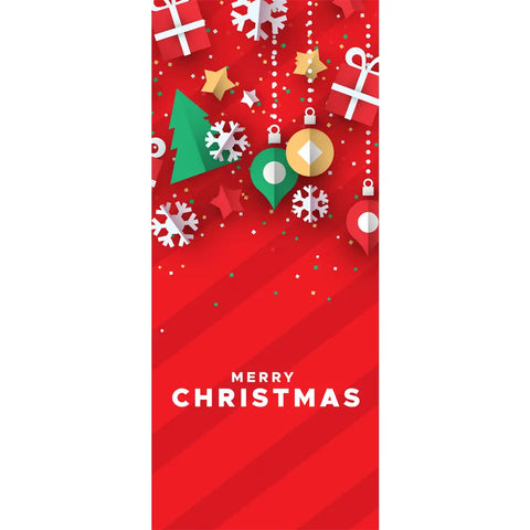 knitted polyester red portrait merry christmas flag