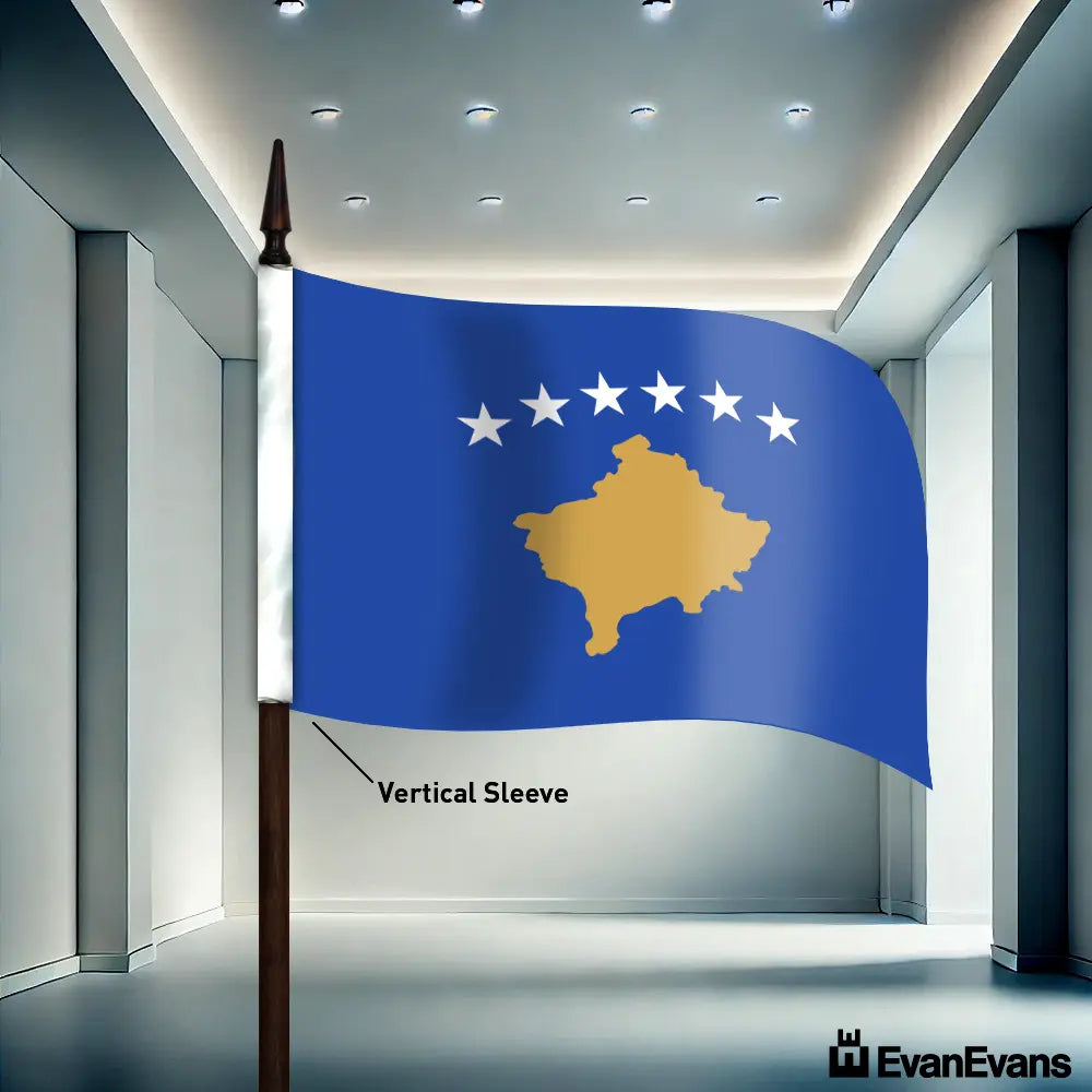 kosovo flag vertical sleeve