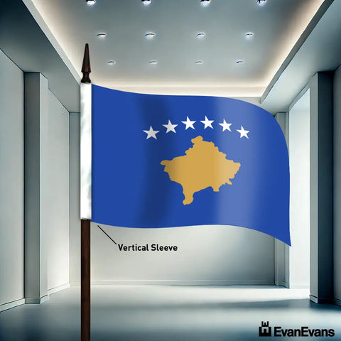 kosovo flag vertical sleeve