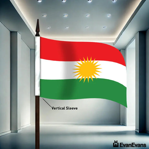 kurdistan flag vertical sleeve