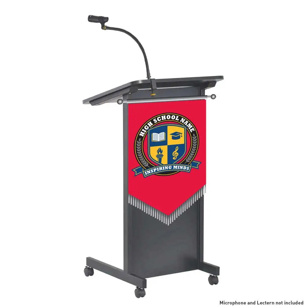 lectern with banner