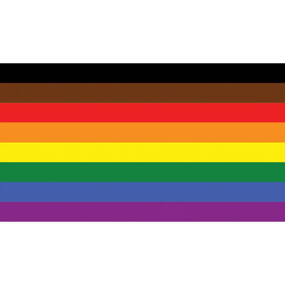 lgbt rainbow with black and brown corflute poster